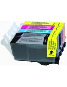 CARTOUCHE-C-520/521-PACK 5-CANON IP3600/4600/4700-CLI521/PGi520 (2BK+C+M+Y)