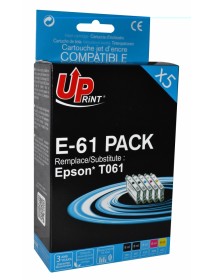 UP-E-61-PACK 5 EPSON D68/D88-T061 (2BK+C+M+Y)-REMA