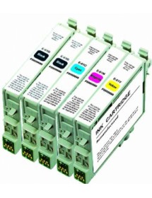 UP-E-61-PACK 5 EPSON D68/D88-T061 (2BK+C+M+Y)-REMA