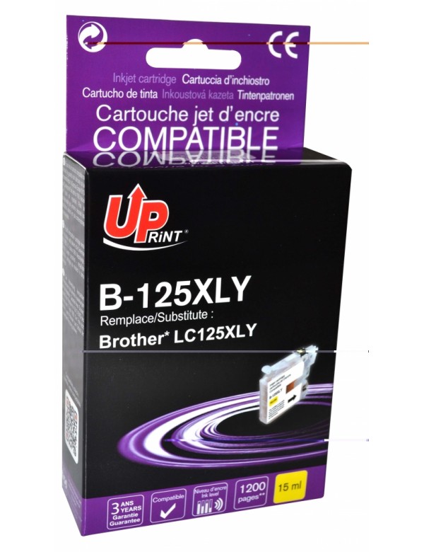 UP-B-125XLY-BROTHER DCPJ4110DW-NEW CHIP 3-LC125XL-Y