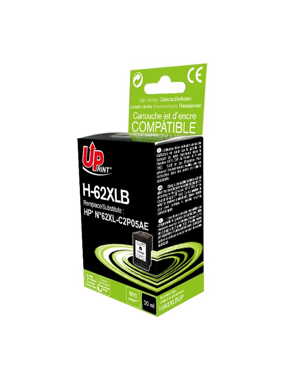 UP-H-62XLB-HP C2P05AE-N°62XL-REMA-BK