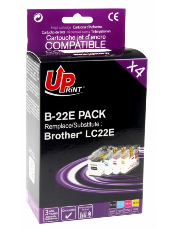 UP-B-22E-PACK 4 BROTHER MFC J5920DW-LC22E (BK+C+M+Y)