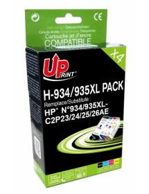 UP-H-934/935XL-PACK 4 HP C2P23/24/25/26AE-N°934/935XL-WITH CHIP-V4 (BK+C+M+Y)