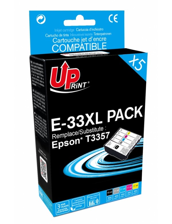 UP-E-33XL-PACK EPSON XP-530/630/635/830-T33XL (BK-PBK-C-M-Y)