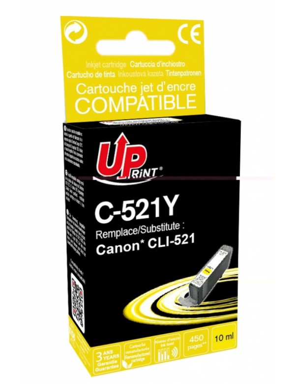 UP-C-521Y-CANON CLI IP3600/4600/4700-521-WITH CHIP-Y-REMA