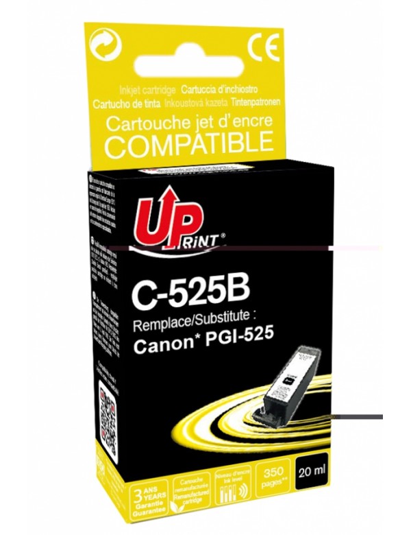 UP-C-525B-CANON IP4850/4950-PGI 525-WITH CHIP-BK-REMA