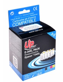 UP-E-34XL PACK-EPSON WF3720/WF3725-T3476-BK/C/M/Y