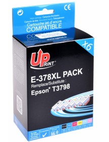 UP-E-378XL-PACK 6-EPSON XP8500/85050-T3798-BK+C+M+Y+LC+LM