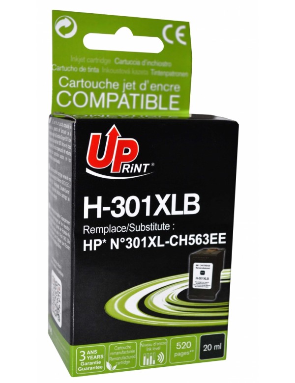 UP-H-301XLB-HP CH563EE-N°301XL-NEW GENERATION-REMA-E-BK