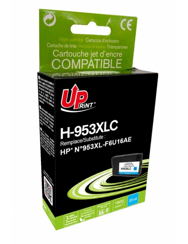 UP-H-953XLC-HP F6U16AE -N°953XL-C-REMA-CHIP V5