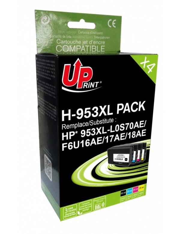 UP-H-953XL-PACK 4-HP L0S70AE/F6U16AE/F6U17AE/F6U18AE-N°953XL-BK/C/M/Y-REMA-V5