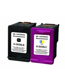 UP-H-303XL-PACK-HP N°303XL-T6N04AE/T6N03AE-BK/CL-REMA