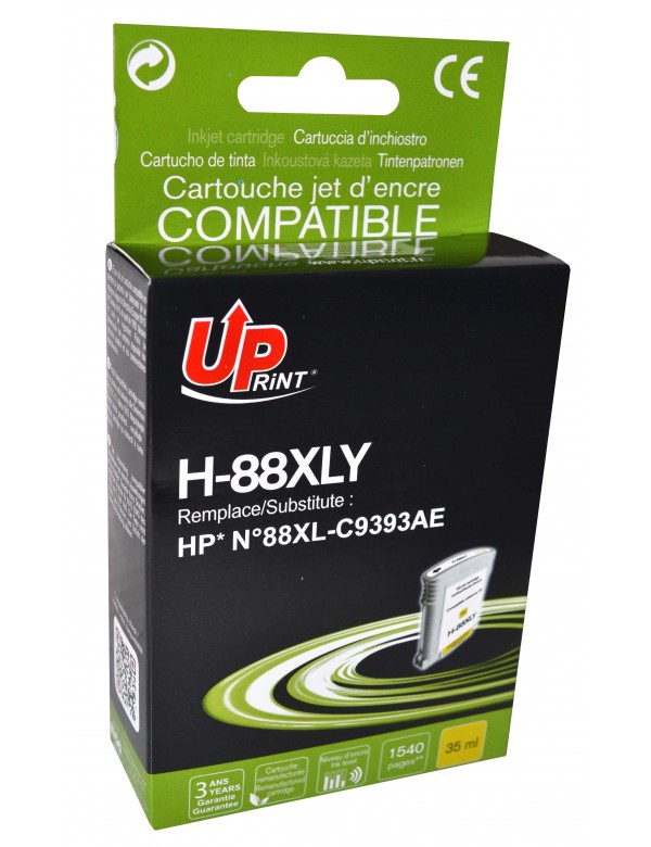 UP-H-88XLY-HP C9393-N°88XL-REMA-Y