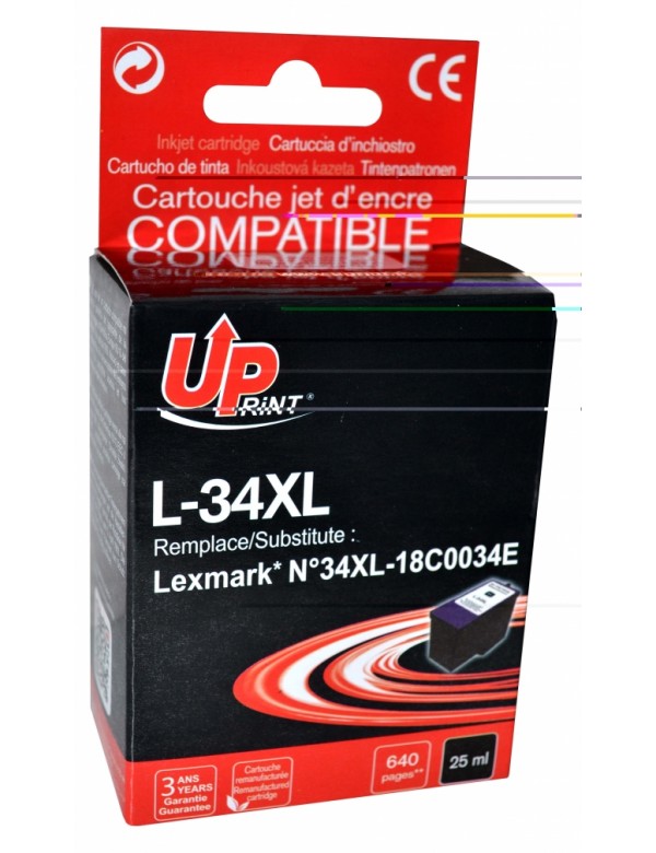 UP-L-34XL-LEXMARK 18C0034E-N°34XL-BK