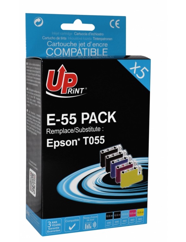 UP-E-55-PACK 5 EPSON STY PHOT RX420/425-T055 (2BK+C+M+Y)