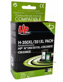 UP-H-350XL/351XL-PACK 2 HP CB336E/CB338E-N°350XL/N°351XL-REMA (BK+CL)