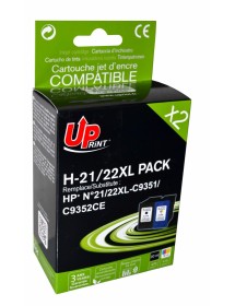 UP-H-21/22XL-PACK 2 HP C9351/C9352-N°21/N°22XL-REMA (BK+CL)