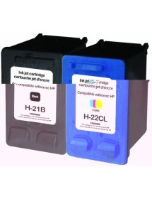 UP-H-21/22XL-PACK 2 HP C9351/C9352-N°21/N°22XL-REMA (BK+CL)