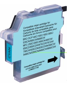 CARTOUCHE-B-980C-BROTHER UNIVERSELLE DCP 145/165-MFC290/490-LC980/1100-C