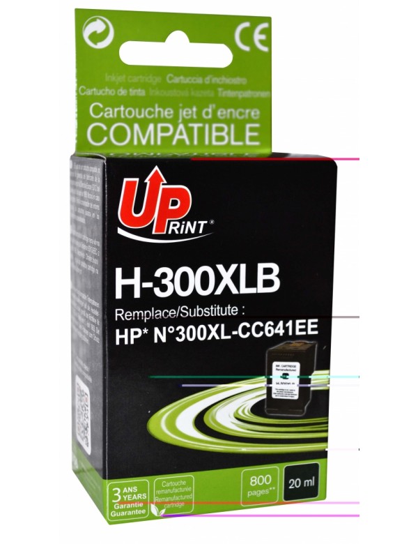 UP-H-300XLB-HP CC641EE-N°300XL-REMA-BK