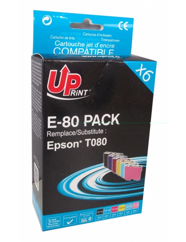 UP-E-80-PACK 6 EPSON STY PHOT R265/R360/RX560-T080 (BK+C+M+Y+LC+LM)