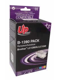 UP-B-1280-PACK 5 BROTHER UNIVERSELLE LC1240/LC1280/LC1220 (2BK+C+M+Y)